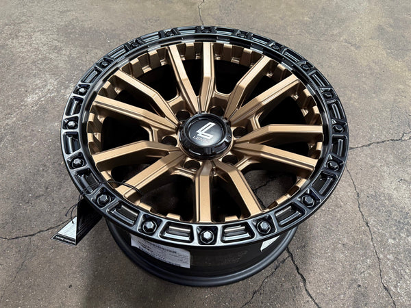 New 17X9 ET0 Lenso Valor Rim (4 wheel) Matt Bronze 6X139.7