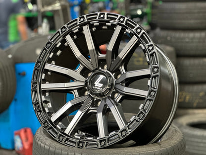 New 18X9 ET0 Lenso Valor Rim (4 wheel) Matt Black 6X139.7