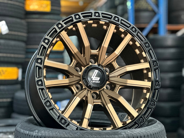 New 18X9 ET0 Lenso Valor Rim (4 wheel) Matt Bronze 6X139.7