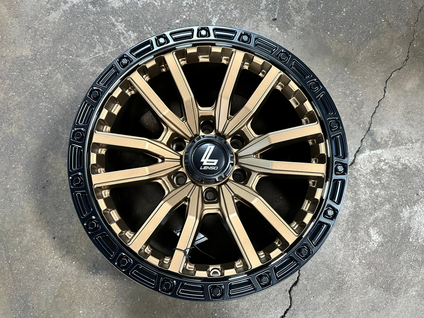 New 18X9 ET0 Lenso Valor Rim (4 wheel) Matt Bronze 6X139.7