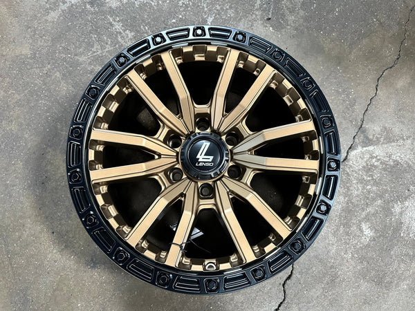 New 18X9 ET0 Lenso Valor Rim (4 wheel) Matt Bronze 6X139.7