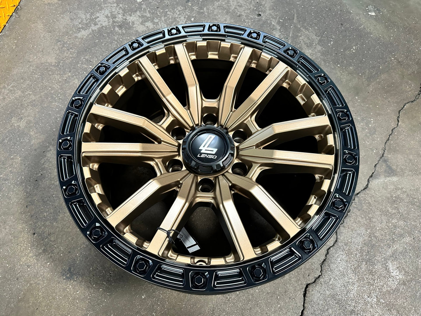 New 18X9 ET0 Lenso Valor Rim (4 wheel) Matt Bronze 6X139.7