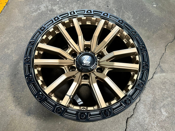 New 18X9 ET0 Lenso Valor Rim (4 wheel) Matt Bronze 6X139.7