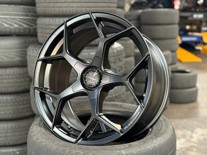 New 18X8.5 ET35 Lenso Vamos 5 Rim (4 wheel) Matt Black 5X114.3