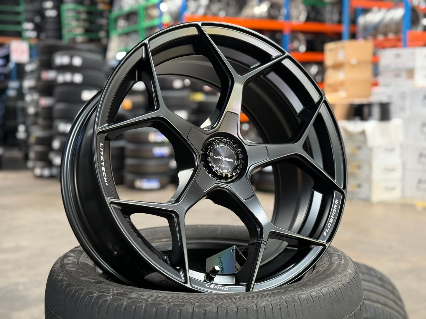 New 18X8.5 ET35 Lenso Vamos 5 Rim (4 wheel) Matt Black 5X114.3