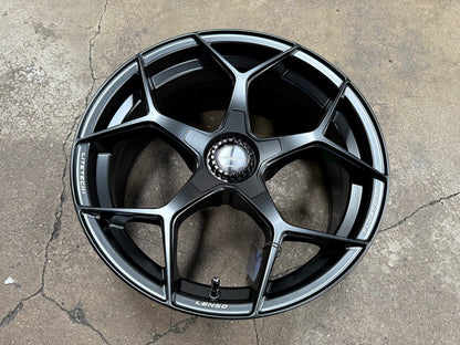 New 18X8.5 ET35 Lenso Vamos 5 Rim (4 wheel) Matt Black 5X114.3