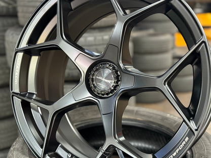 New 18X8.5 ET35 Lenso Vamos 5 Rim (4 wheel) Matt Black 5X114.3