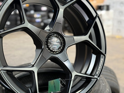 New 18X8.5 ET35 Lenso Vamos 5 Rim (4 wheel) Matt Black 5X114.3