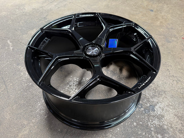 New 20X9 ET35 Lenso Vamos Rim (4 wheel) Gloss Black 5X108
