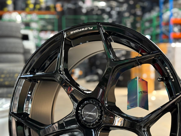 New 20X9 ET35 Lenso Vamos Rim (4 wheel) Gloss Black 5X108