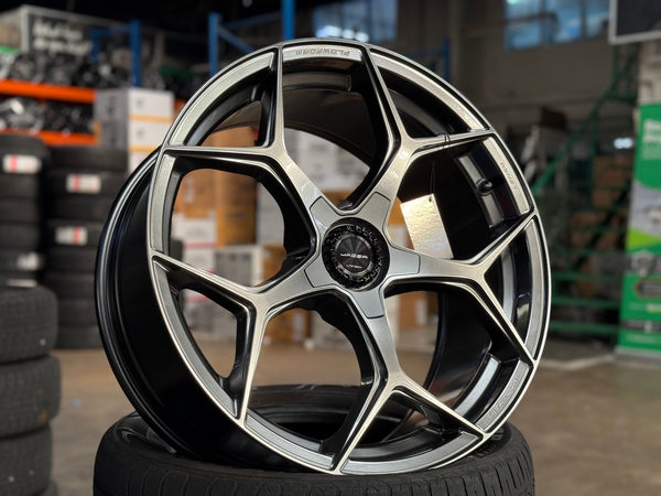 New 20X9 ET35 Lenso Vamos Rim (4 wheel) Matt Gunmetal 5X114.3