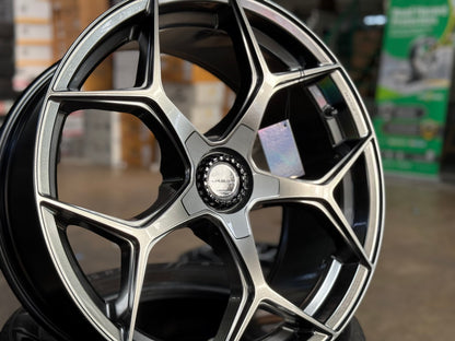 New 20X9 ET35 Lenso Vamos Rim (4 wheel) Matt Gunmetal 5X114.3