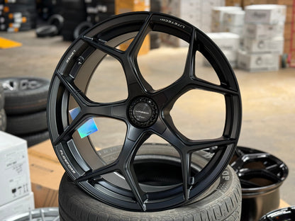 New 20X9 ET35 Lenso Vamos Rim (4 wheel) Matt Black 5X114.3