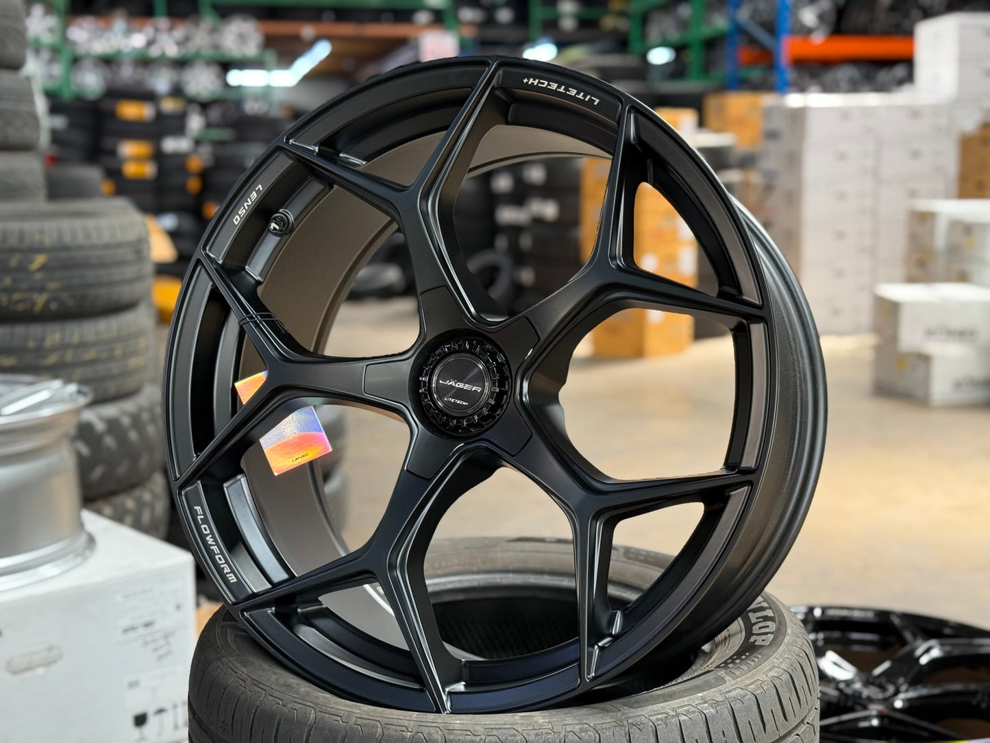 New 20X9 ET35 Lenso Vamos Rim (4 wheel) Matt Black 5X114.3
