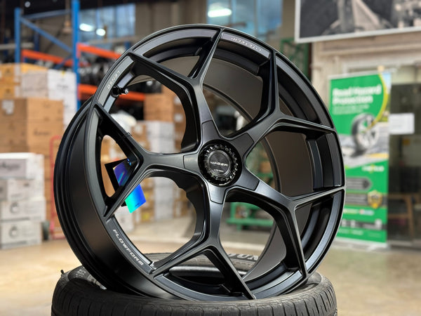 New 20X9 ET35 Lenso Vamos Rim (4 wheel) Matt Black 5X114.3