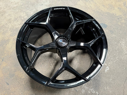 New 20X9 ET35 Lenso Vamos Rim (4 wheel) Gloss Black 5X120