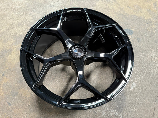New 20X9 ET35 Lenso Vamos Rim (4 wheel) Gloss Black 5X120