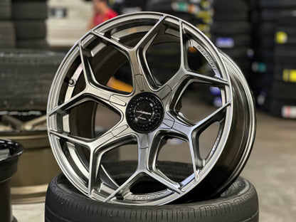 New 18X9 ET15 Lenso Vamos Rim (4 wheel) Hyper Black 6X139.7