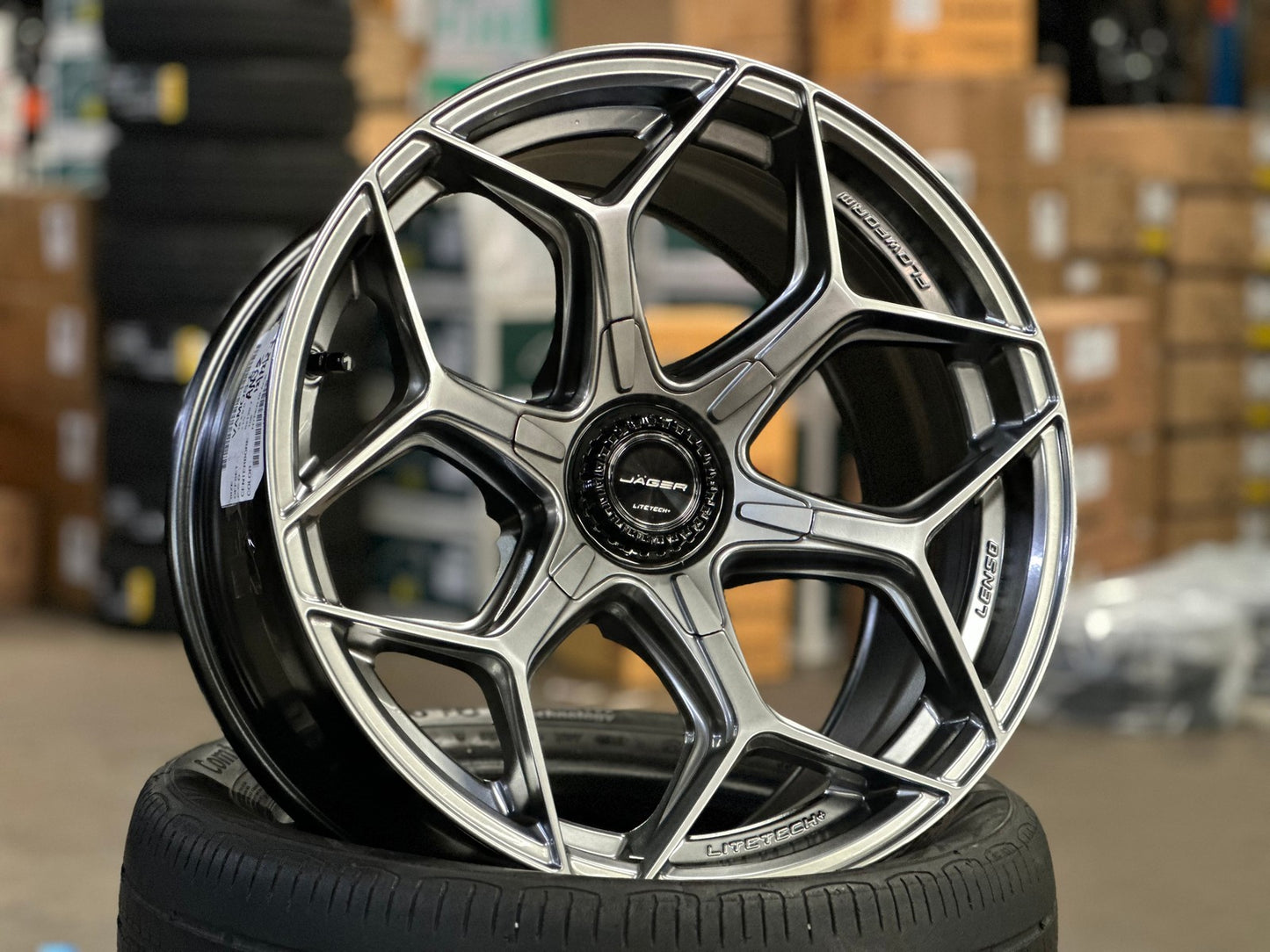 New 18X9 ET15 Lenso Vamos Rim (4 wheel) Hyper Black 6X139.7