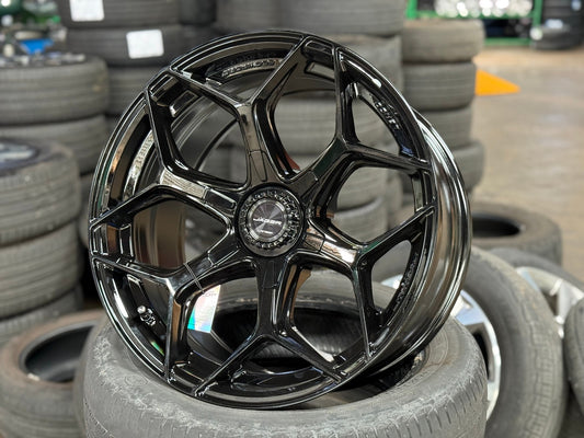 New 18X9 ET15 Lenso Vamos Rim (4 wheel) Gloss Black 6X139.7
