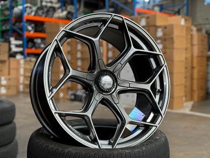 New 20X9 ET15 Lenso Vamos Rim (4 wheel) Hyper Black 6X139.7