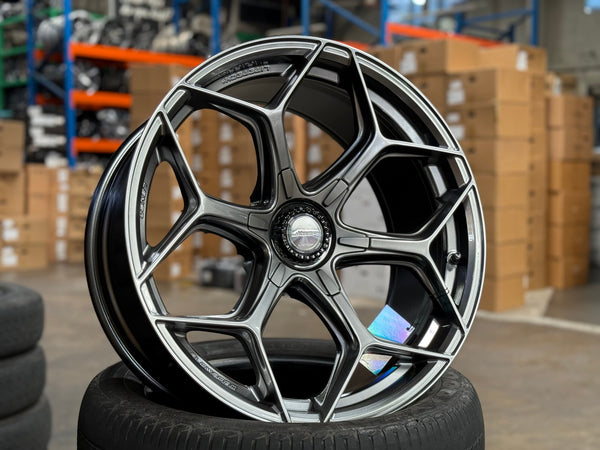 New 20X9 ET15 Lenso Vamos Rim (4 wheel) Hyper Black 6X139.7