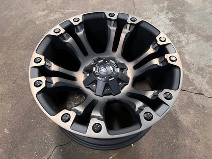 New 20X10 ET-18 Fuel Vapor Rim (4 wheel) Black 6X139.7