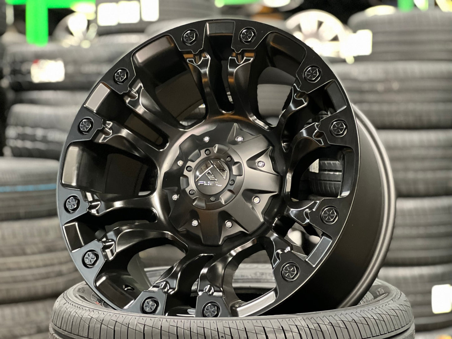 New 18X9 ET-12 Fuel Vapor Rim (4 wheel) Matt Black 6X139.7