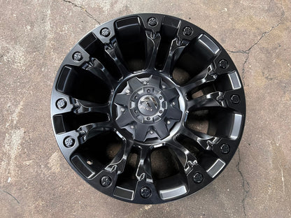 New 18X9 ET-12 Fuel Vapor Rim (4 wheel) Matt Black 6X139.7