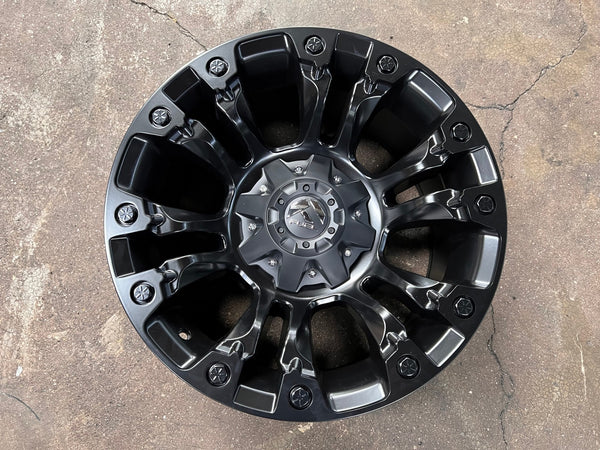 New 18X9 ET-12 Fuel Vapor Rim (4 wheel) Matt Black 6X139.7