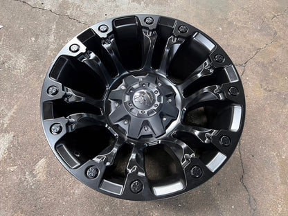 New 18X9 ET-12 Fuel Vapor Rim (4 wheel) Matt Black 6X139.7