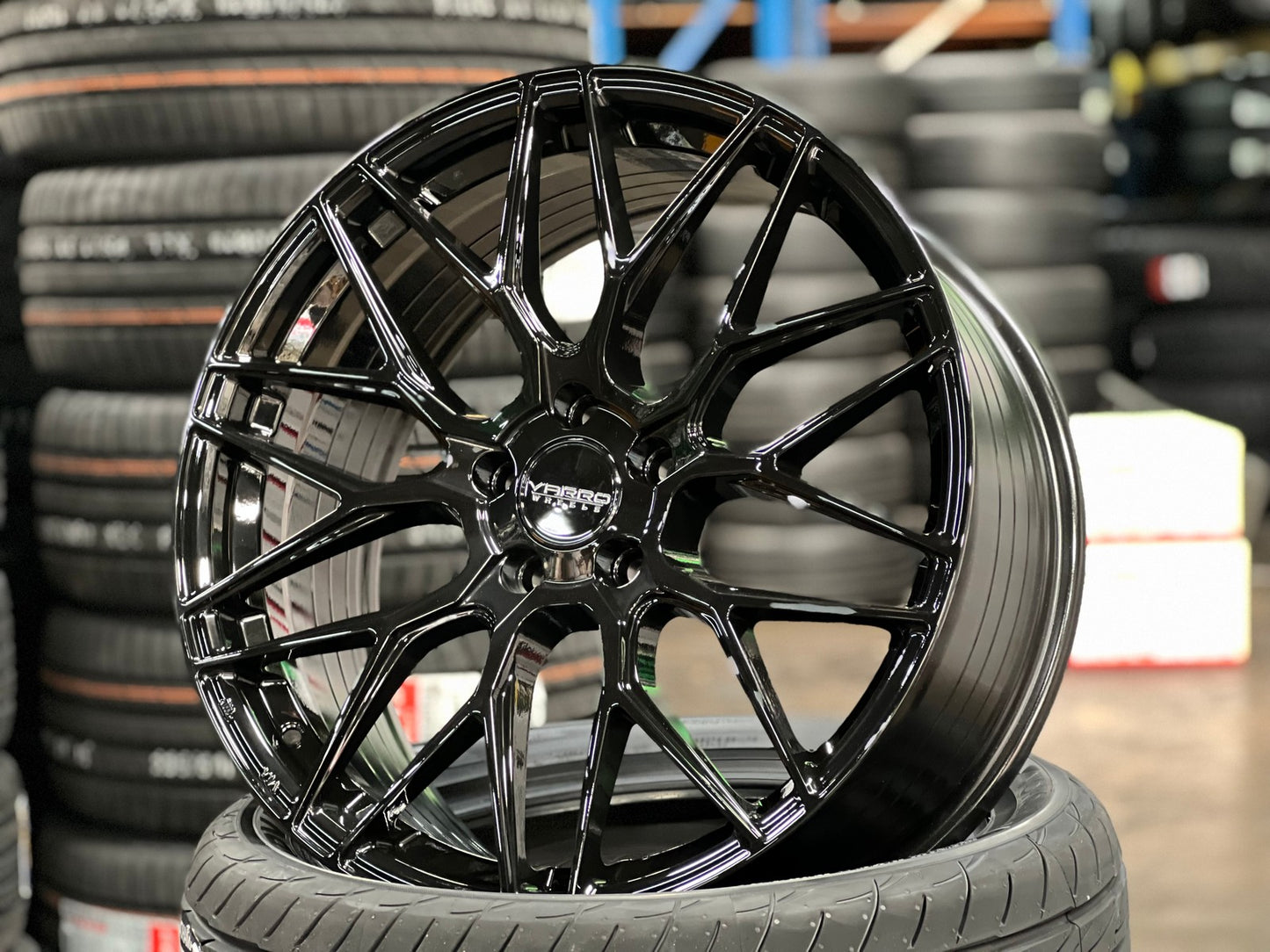 New 19X8.5 ET43 Varro VD06X Rim (4 wheel) Gloss Black 5X108