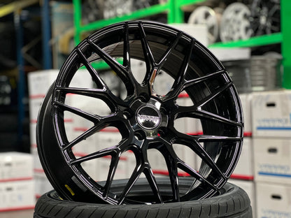 New 19X8.5 ET43 Varro VD06X Rim (4 wheel) Gloss Black 5X108