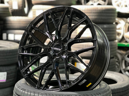 New 20X8.5 ET35 Varro VD06X Rim (4 wheel) Gloss Black 5X108