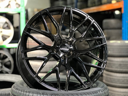 New 20X8.5 ET35 Varro VD06X Rim (4 wheel) Gloss Black 5X108