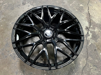 New 20X8.5 ET35 Varro VD06X Rim (4 wheel) Gloss Black 5X108