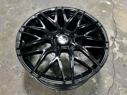 New 20X8.5 ET35 Varro VD06X Rim (4 wheel) Gloss Black 5X108