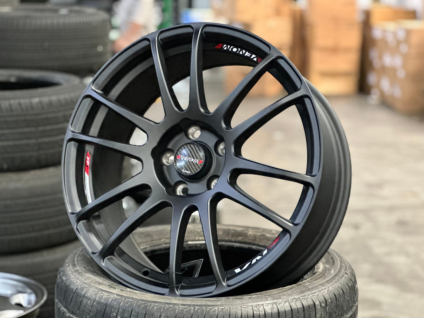 New 18X8 ET37 Lenso Venom 2 Rim (4 wheel) Matt Black 5X114.3