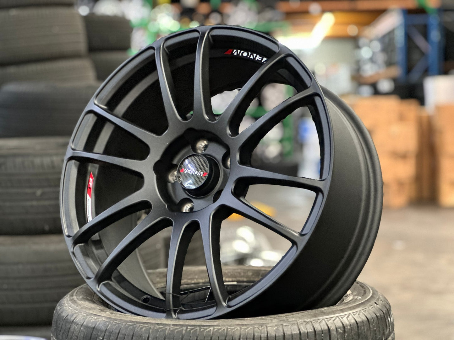 New 18X8 ET37 Lenso Venom 2 Rim (4 wheel) Matt Black 5X114.3