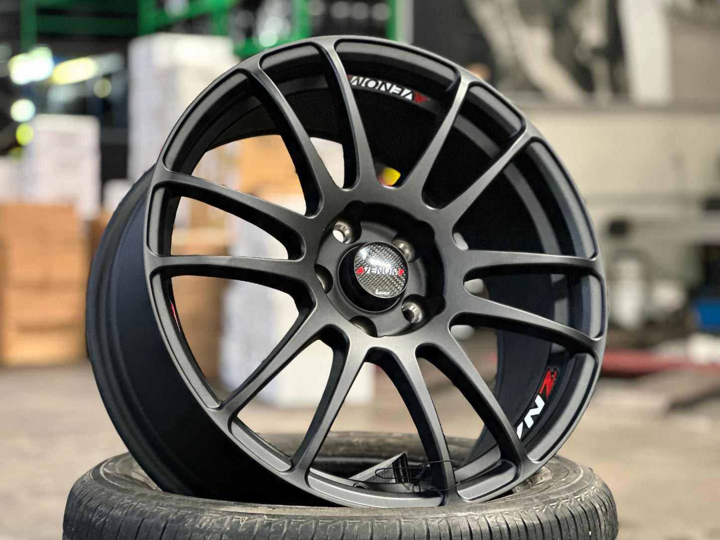 New 18X8 ET37 Lenso Venom 2 Rim (4 wheel) Matt Black 5X114.3