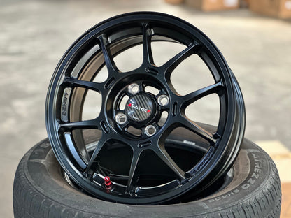 New 15X6.5 ET38 Lenso Venom 6 Rim (4 wheel) Matt Black 4X100