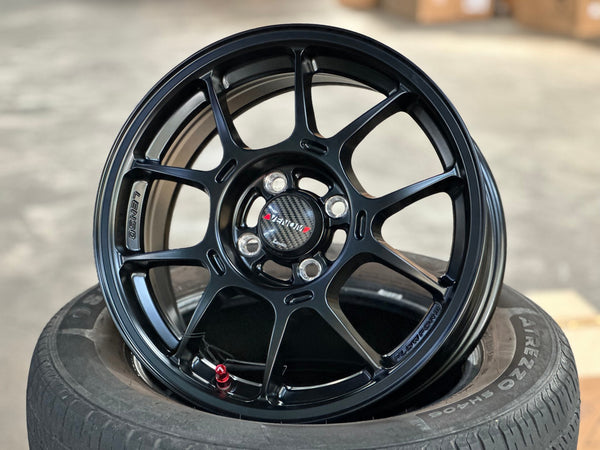 New 15X6.5 ET38 Lenso Venom 6 Rim (4 wheel) Matt Black 4X100