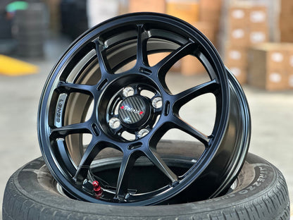 New 15X6.5 ET38 Lenso Venom 6 Rim (4 wheel) Matt Black 4X100