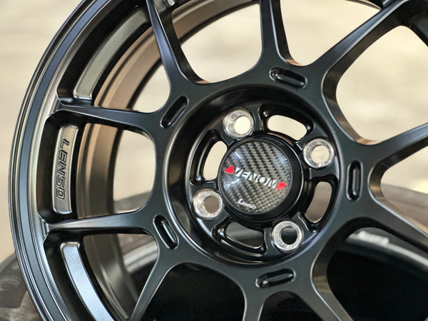 New 15X6.5 ET38 Lenso Venom 6 Rim (4 wheel) Matt Black 4X100