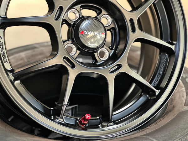 New 15X6.5 ET38 Lenso Venom 6 Rim (4 wheel) Matt Black 4X100
