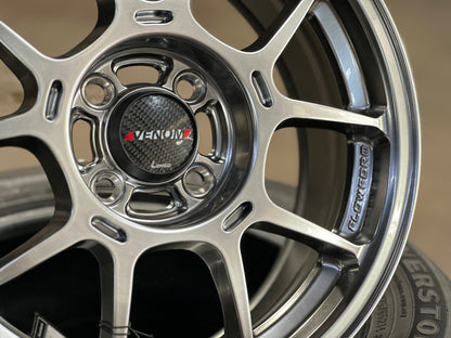 New 15X6.5 ET38 Lenso Venom 6 Rim (4 wheel) Hyper Black 4X100