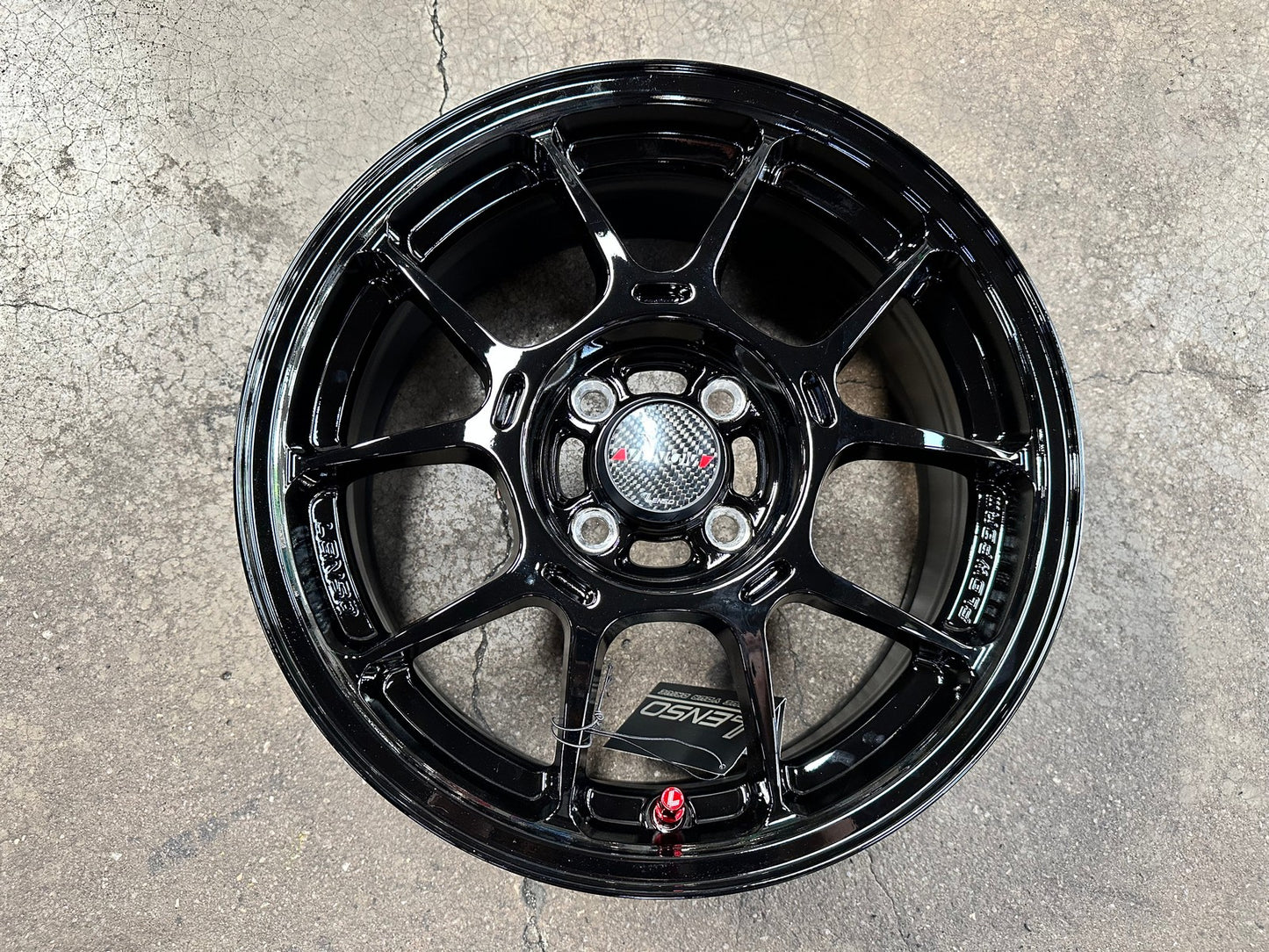 New 15X6.5 ET38 Lenso Venom 6 Rim (4 wheel) Gloss Black 4X100