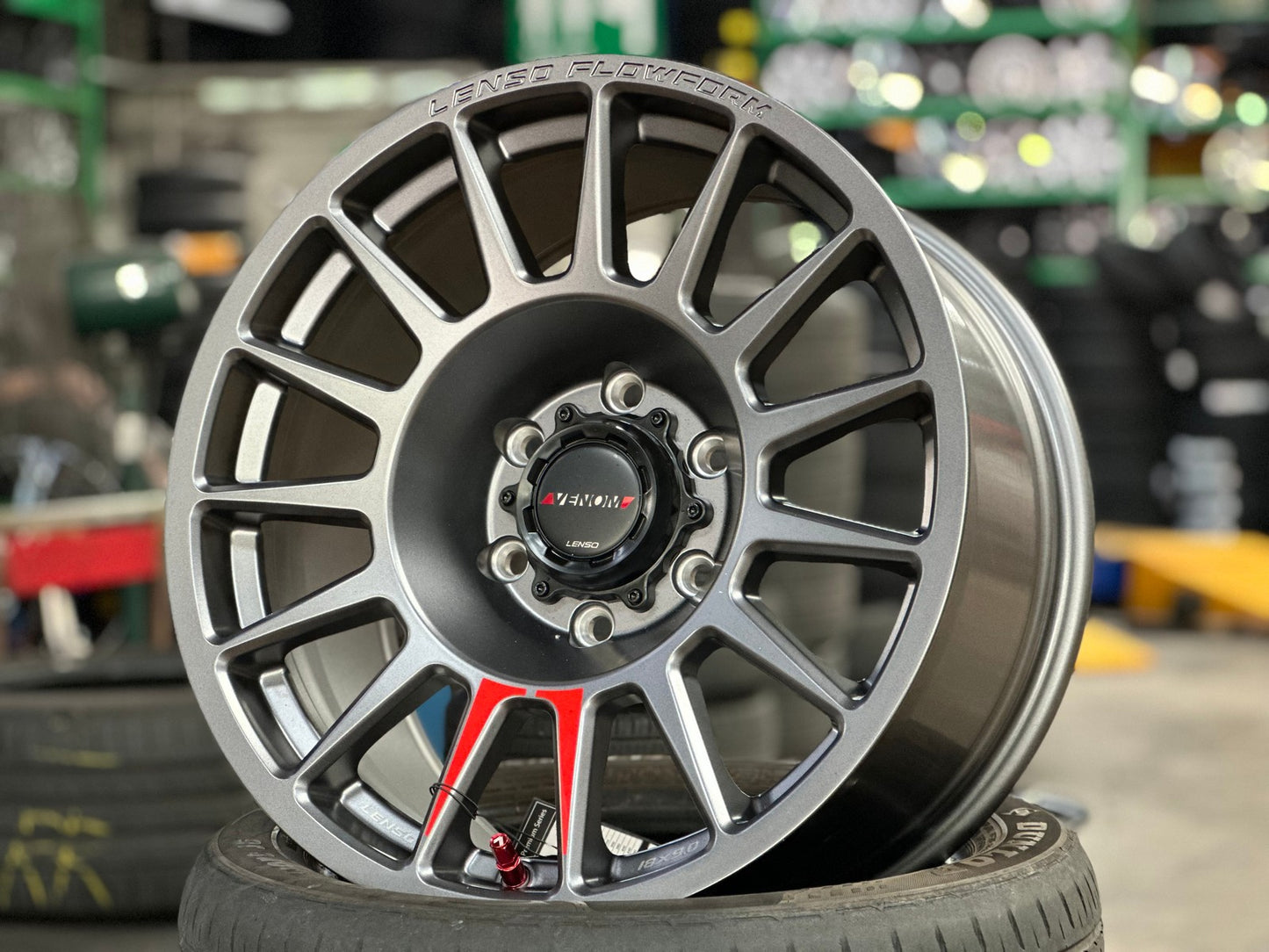 New 18X9 ET18 Lenso Venom 8 Rim (4 wheel) Matt Gunmetal 6X139.7
