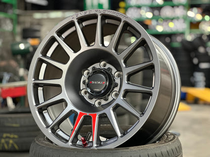 New 18X9 ET18 Lenso Venom 8 Rim (4 wheel) Matt Gunmetal 6X139.7