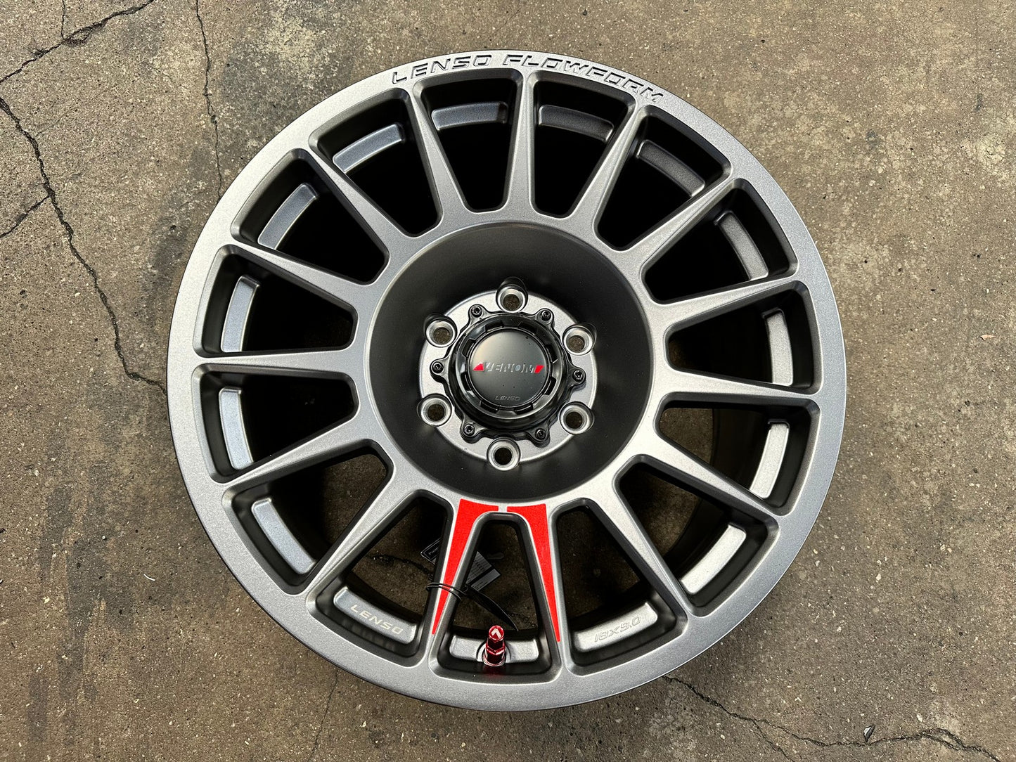 New 18X9 ET18 Lenso Venom 8 Rim (4 wheel) Matt Gunmetal 6X139.7